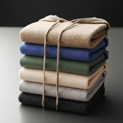 Minimalist soft knit hoodie for men | Casvian Core