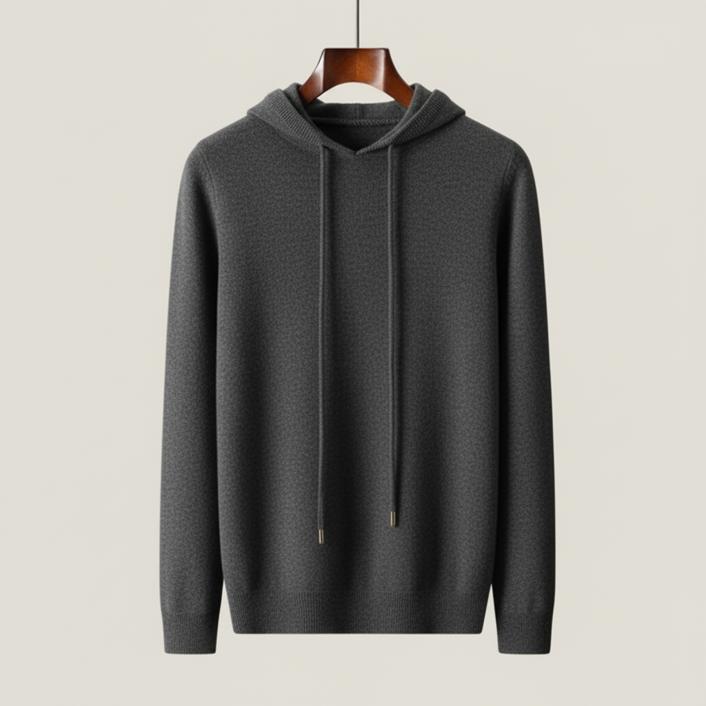 Minimalist soft knit hoodie for men | Casvian Core