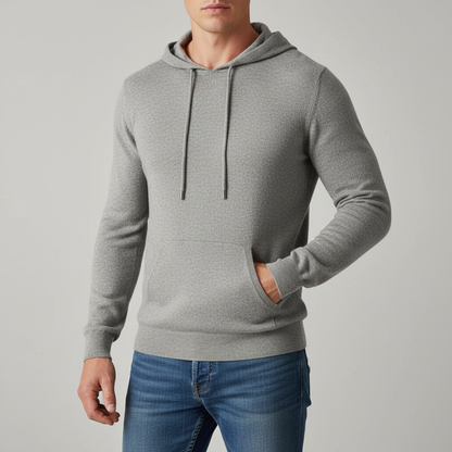 Minimalist soft knit hoodie for men | Casvian Core
