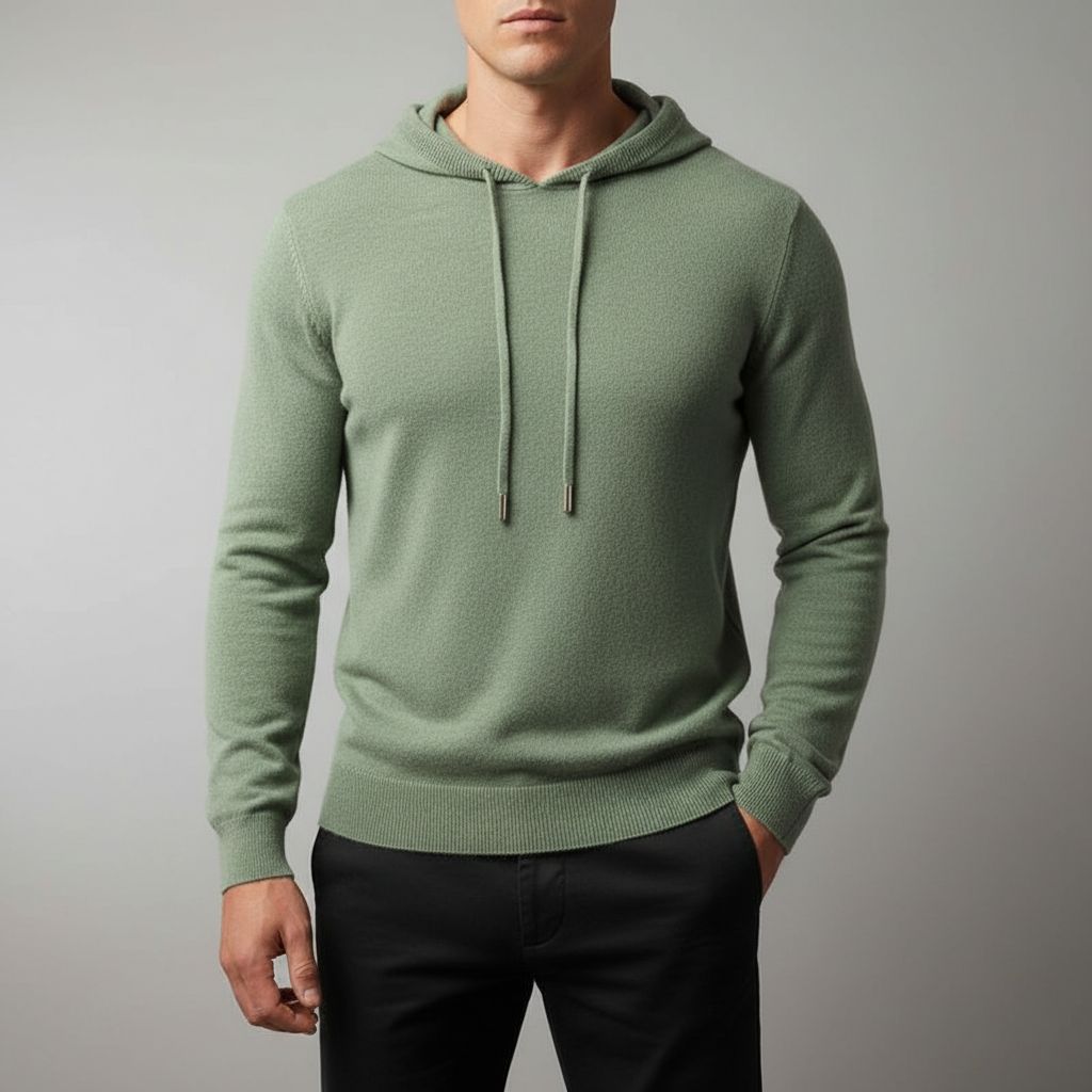 Minimalist soft knit hoodie for men | Casvian Core