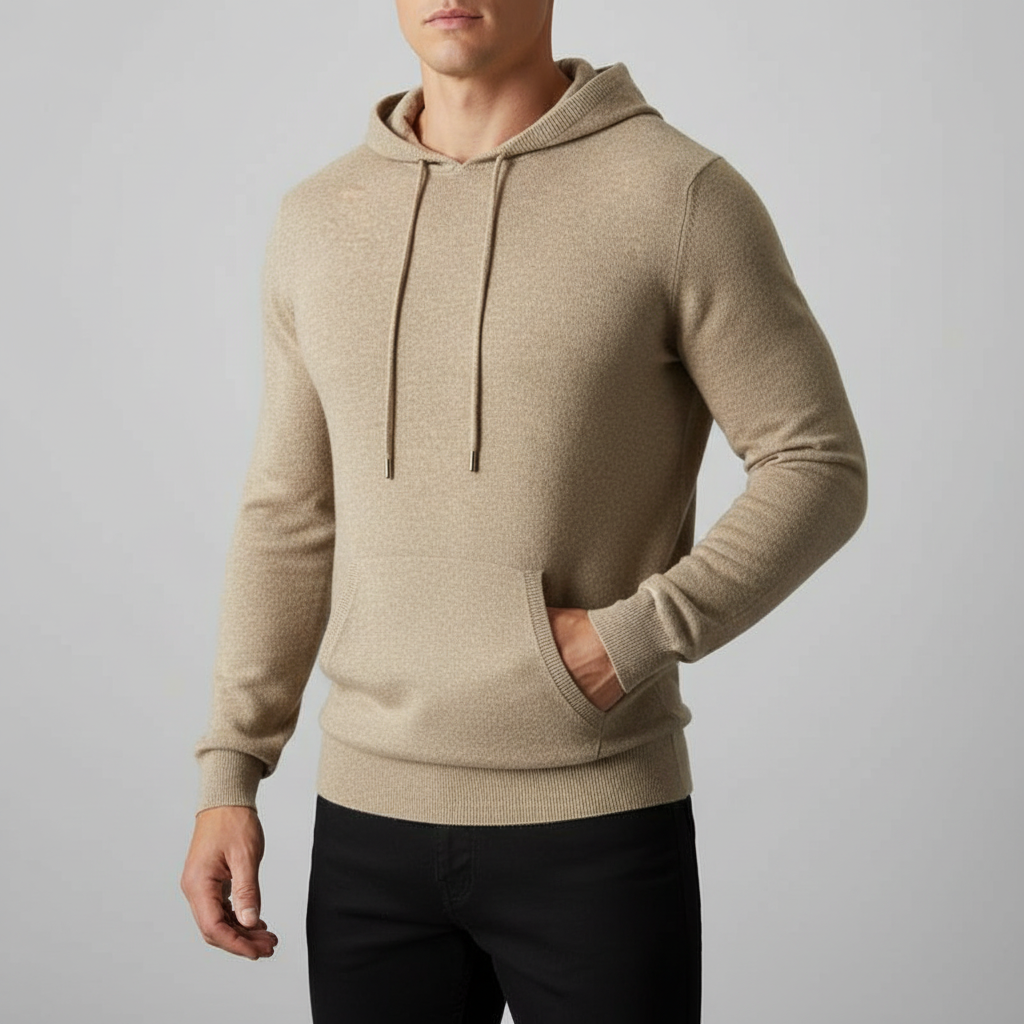 Minimalist soft knit hoodie for men | Casvian Core