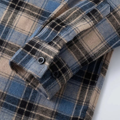 Classic plaid flannel shirt with relaxed everyday fit for men | Maverick