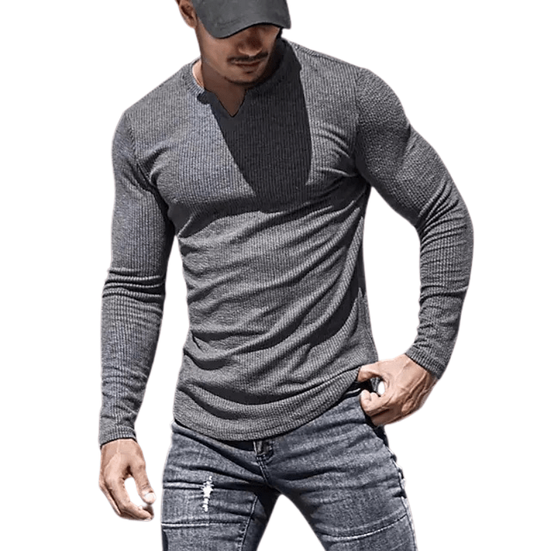 Long sleeve V-neck training shirt for men | Classic Era