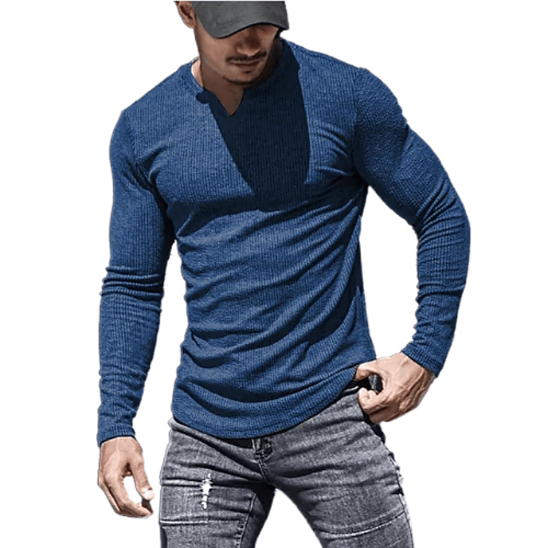 Long sleeve V-neck training shirt for men | Classic Era