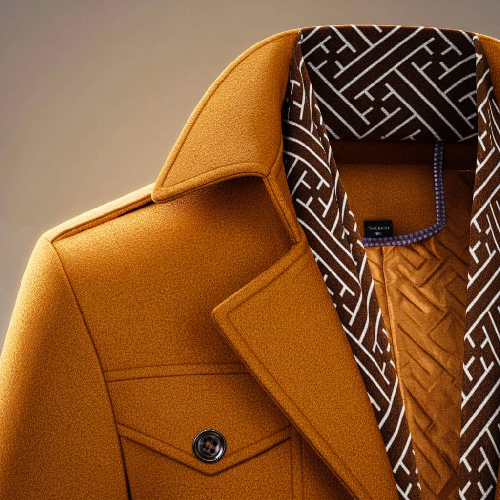 Classic structured virgin wool coat for men | Kensworth -9