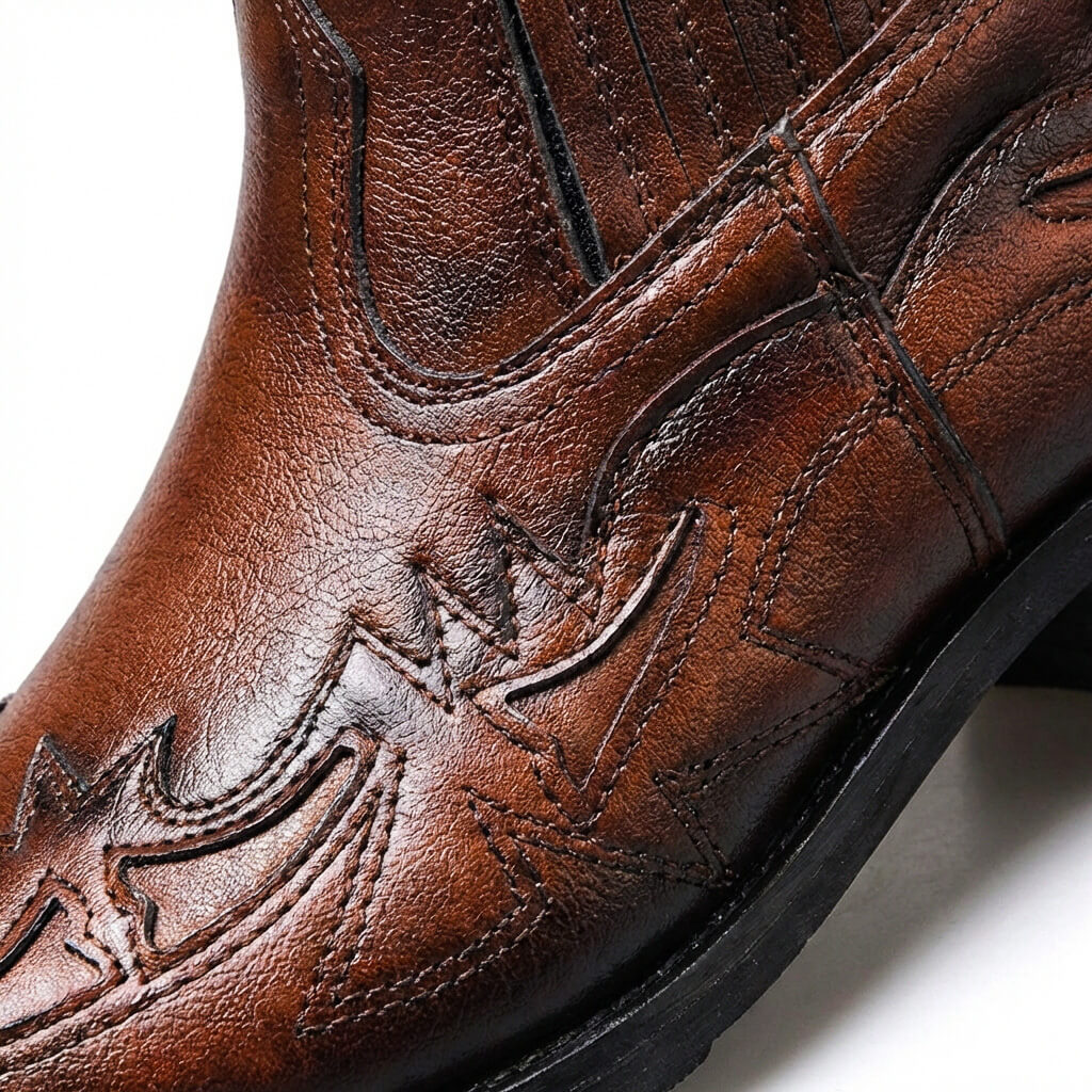 Handcrafted polished genuine leather boots for men | Hawkins -3