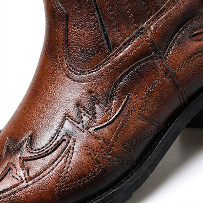 Handcrafted polished genuine leather boots for men | Hawkins -3