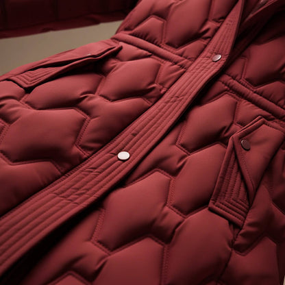 Warm lightweight hooded quilted coat for women | Lauren -7