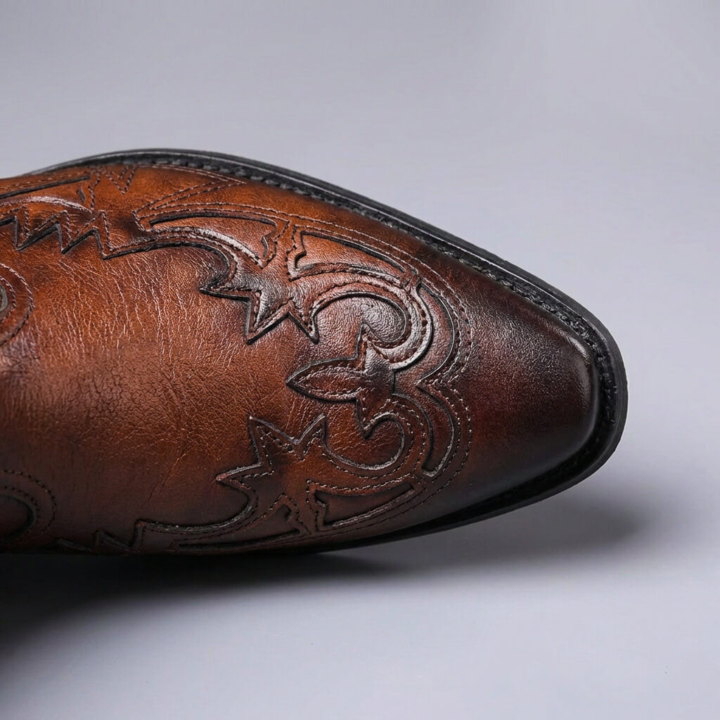 Handcrafted polished genuine leather boots for men | Hawkins -4