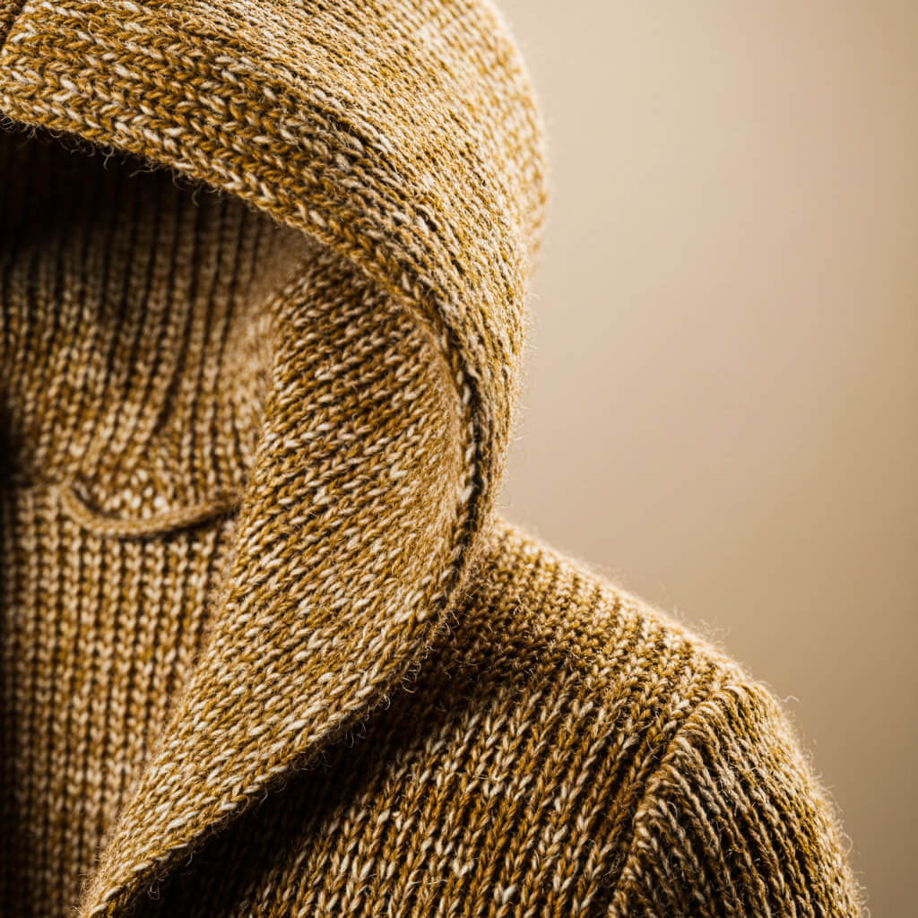 Cosy hooded ribbed knit cardigan for men | Adrian -5