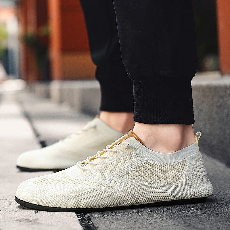 Featherlight comfortable stretch knit slip-on trainers for men | Mesh Knit -17