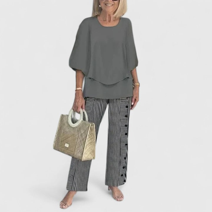 Sophisticated Coordinated Two Piece Outfit Set for women | Eliana