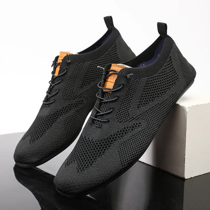 Featherlight comfortable stretch knit slip-on trainers for men | Mesh Knit -2