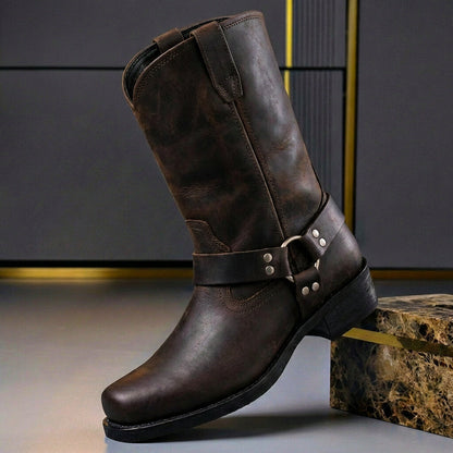 Bold top-grade genuine leather boots for men | Victor -2