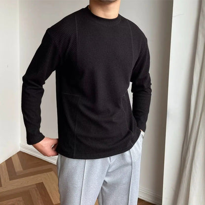 Soft classic crewneck everyday long sleeve top for men | Bellmont -7