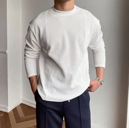 Soft classic crewneck everyday long sleeve top for men | Bellmont -2