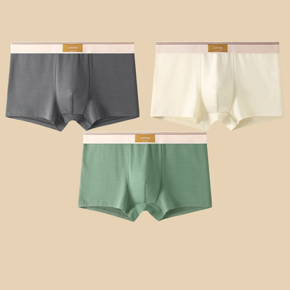 Mid rise boxer brief set with supportive stay put fit for men | Cotton Theory