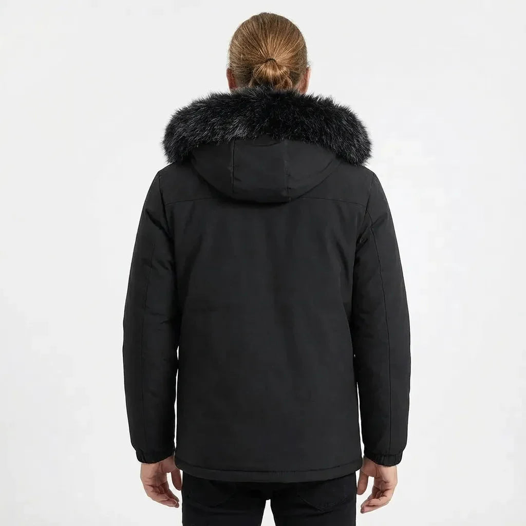 Warm hooded down puffer jacket for men | Alpine Armor -6