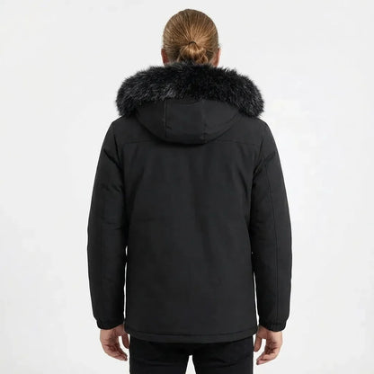 Warm hooded down puffer jacket for men | Alpine Armor -6