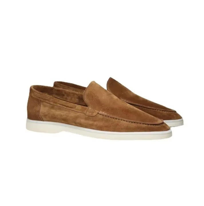 Yacht-style slip-on loafers with hand-stitched detailing for men | Harbor