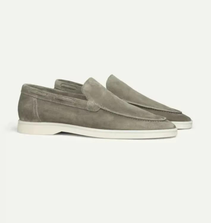 Yacht-style slip-on loafers with hand-stitched detailing for men | Harbor