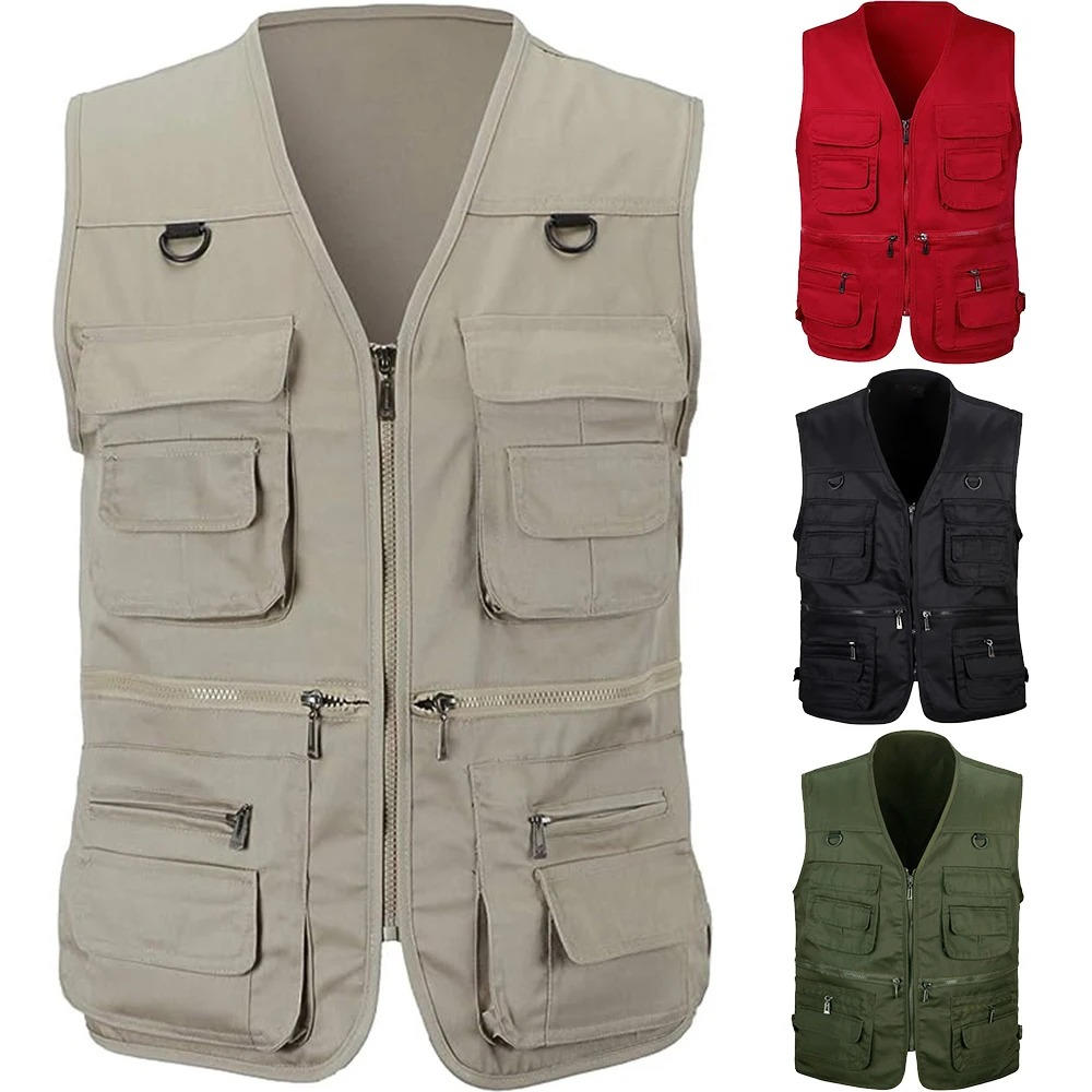 Multi-pocket hiking vest with mesh lining for men | Summit