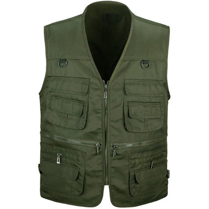 Multi-pocket hiking vest with mesh lining for men | Summit