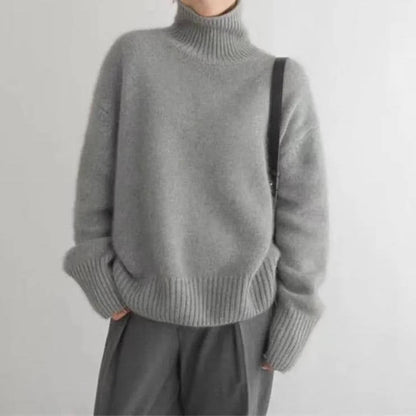 Classic turtleneck sweater with relaxed fit for women | Celina
