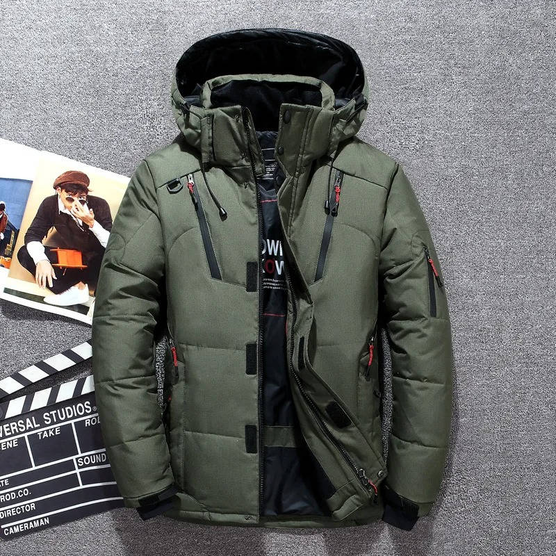 Insulated winter parka with adjustable hood for men | Orion