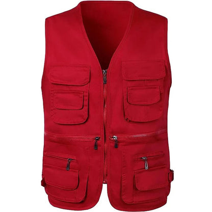Multi-pocket hiking vest with mesh lining for men | Summit