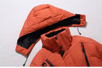 Insulated winter parka with adjustable hood for men | Orion