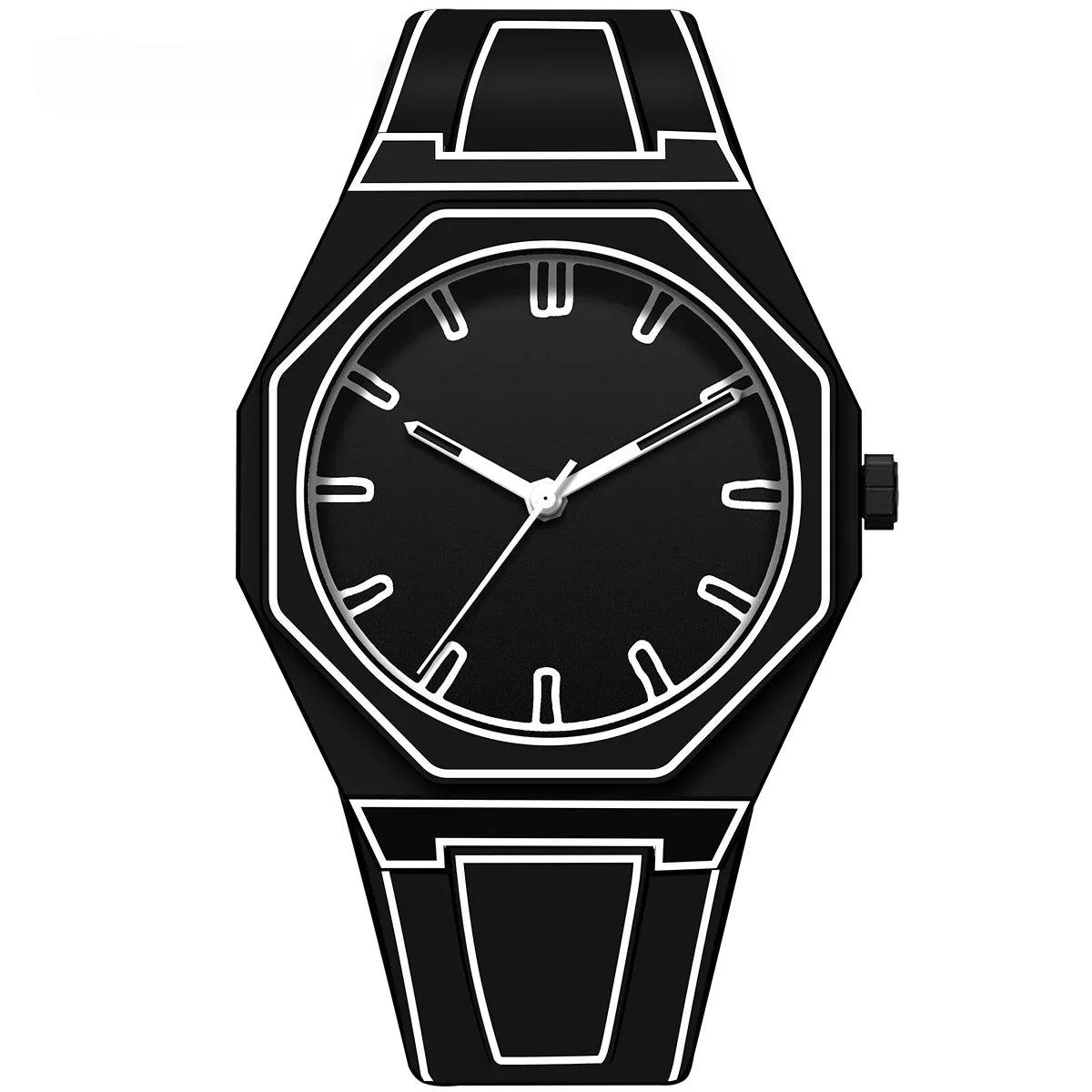 3D outline casual everyday watch for men | Outline Arc -2