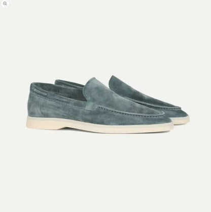 Yacht-style slip-on loafers with hand-stitched detailing for men | Harbor