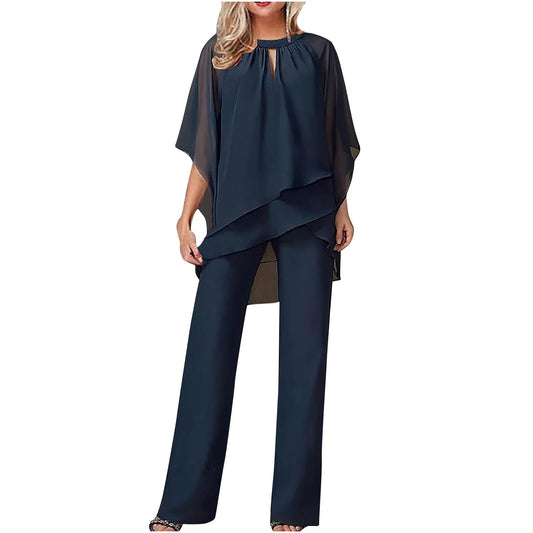Elegant pantsuit with flowing sleeves for women | Mireya