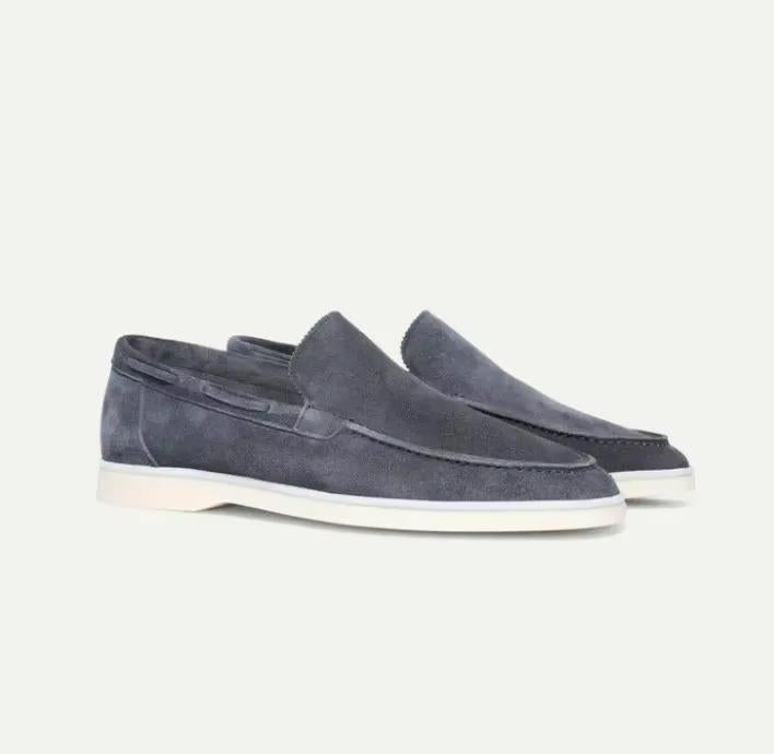 Yacht-style slip-on loafers with hand-stitched detailing for men | Harbor