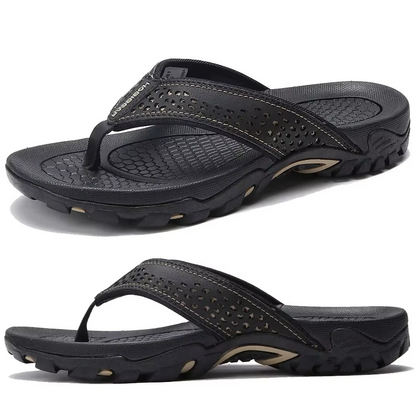 Athletic flip flops with structured arch support for men | Torin