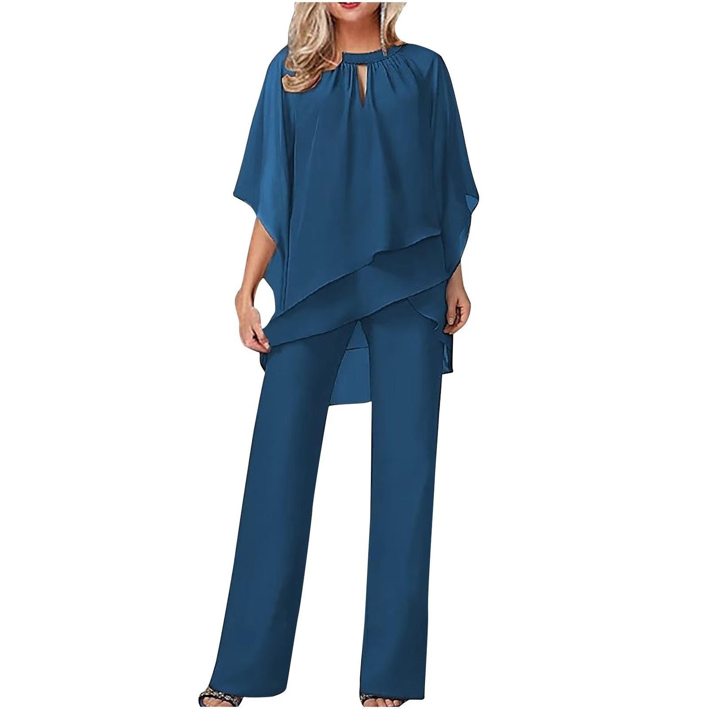 Elegant pantsuit with flowing sleeves for women | Mireya