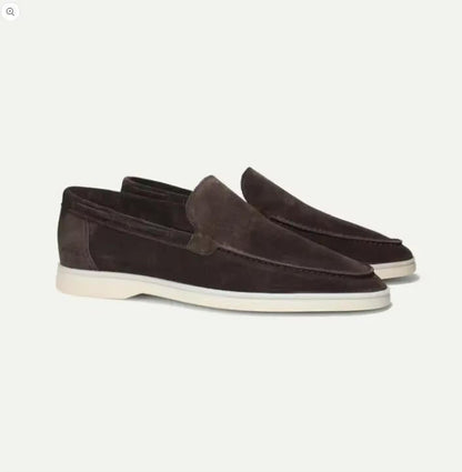 Yacht-style slip-on loafers with hand-stitched detailing for men | Harbor