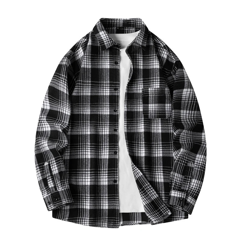 Classic plaid flannel shirt with relaxed everyday fit for men | Maverick
