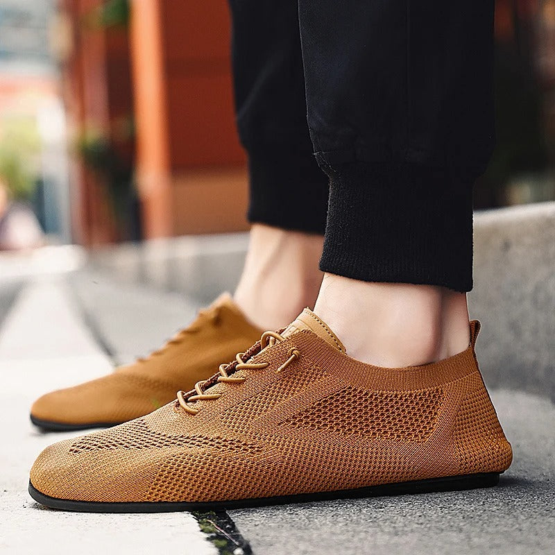 Featherlight comfortable stretch knit slip-on trainers for men | Mesh Knit -19