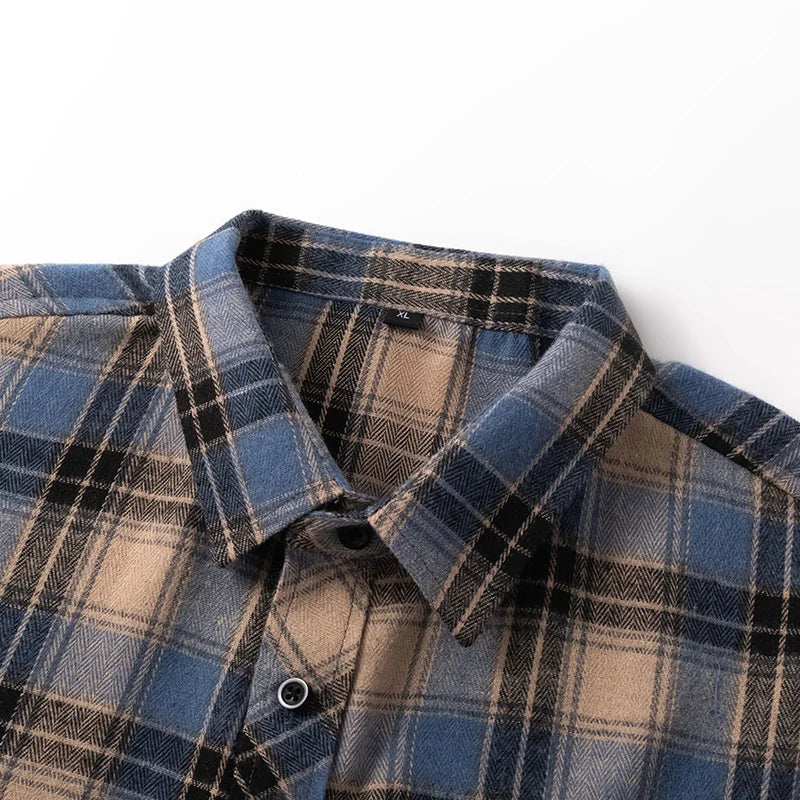 Classic plaid flannel shirt with relaxed everyday fit for men | Maverick