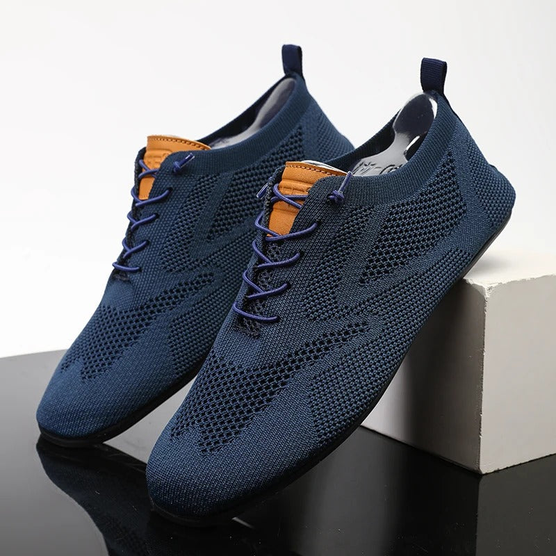 Featherlight comfortable stretch knit slip-on trainers for men | Mesh Knit -12