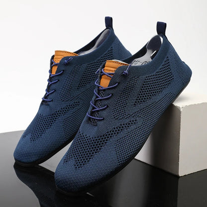Featherlight comfortable stretch knit slip-on trainers for men | Mesh Knit -12