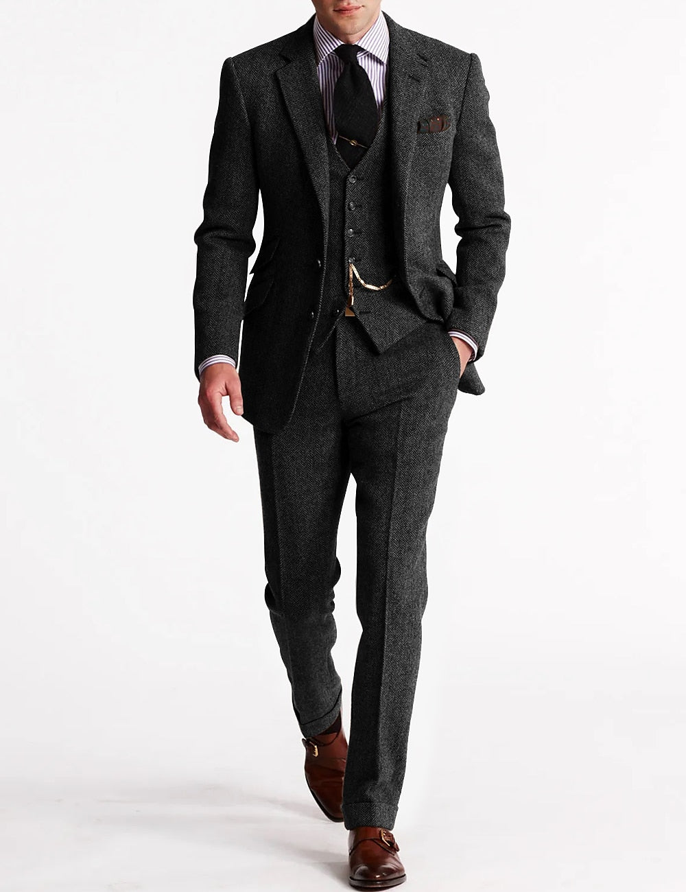 Tailored Slim Fit Three Piece Suit Set for men | Lorenzo