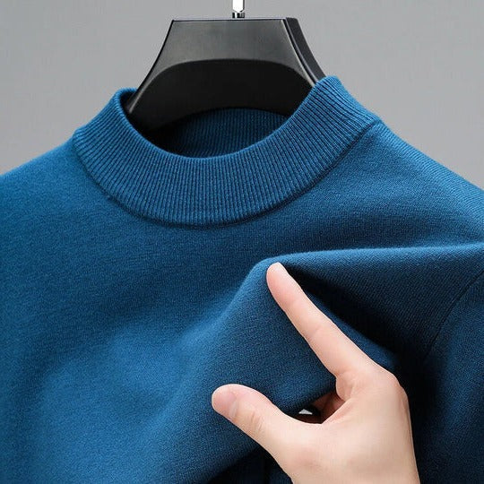 Classic pullover sweater with straight hem for men | Laurent