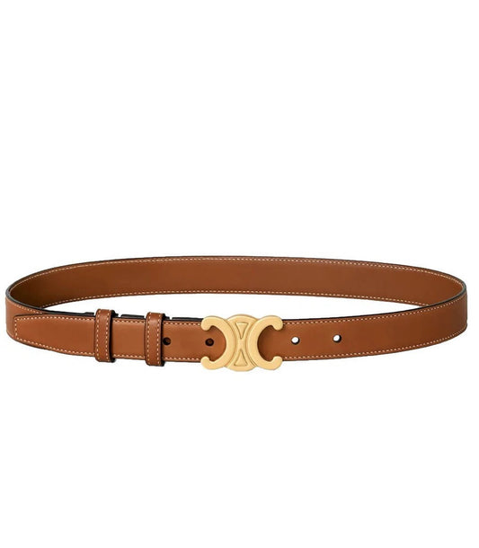 Classic belt with gold-tone buckle for men | Armand