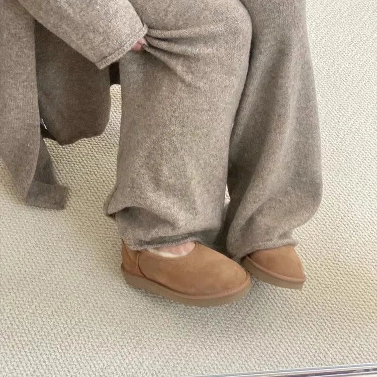 Warm fur lined winter loafers with slip resistant sole for women | Norielle