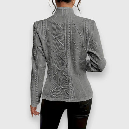Lightweight transitional jacket with front zipper for women | Elara