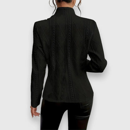 Lightweight transitional jacket with front zipper for women | Elara