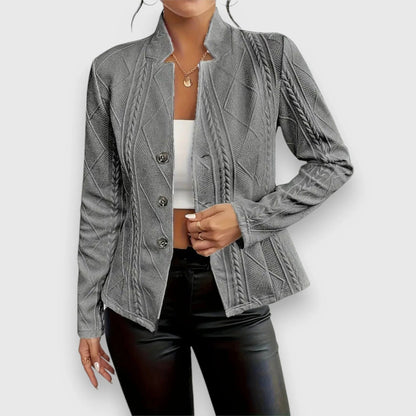 Lightweight transitional jacket with front zipper for women | Elara
